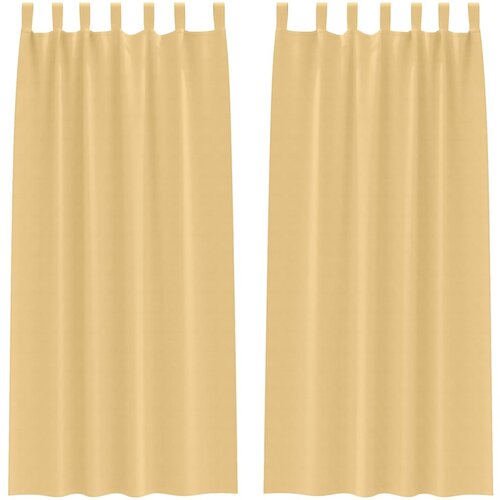  Zavjese za blackout s prstenovima 2 kom. Bež 260 x 140 cm Slike
