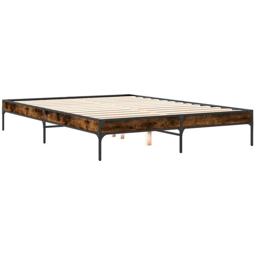VidaXL Okvir za krevet boja hrasta 150x200cm konstruirano drvo i metal Slike