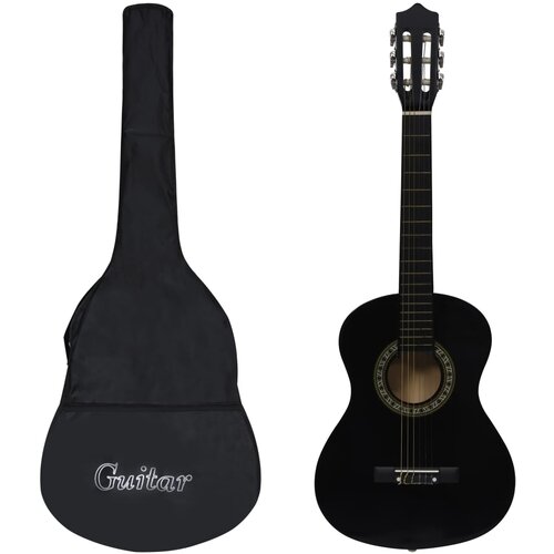 VidaXL 8-dijelni set klasične gitare za početnike crni 1/2 34&amp;quot; Slike