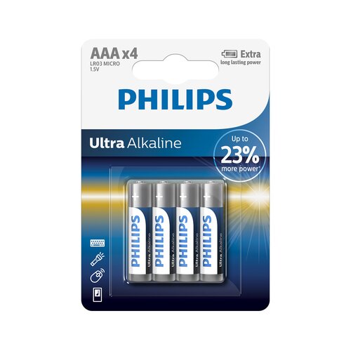Philips baterije AAA - Ultra Alkaline blister 4 kos LR03E4B/10 Cene