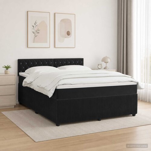  Boxspring krevet s madracem Crna 140 x 200 cm Bar&scaron;un Cijene