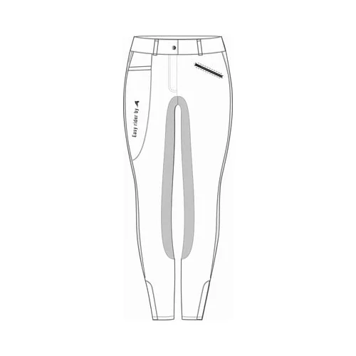 Eurostar Otroške jahalne hlače FullGrip ERJoy, white - 122