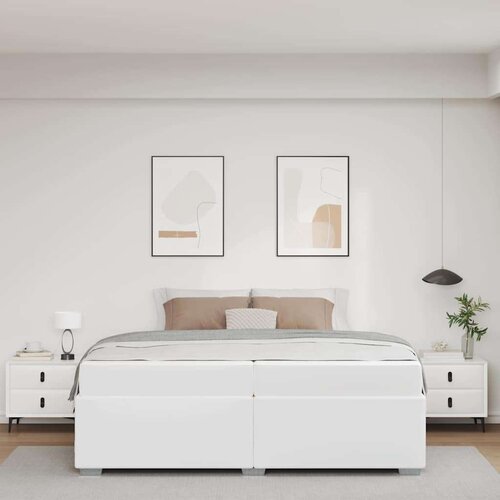  Okvir za krevet Bijelo 200 x 200 cm Umjetna koža Slike