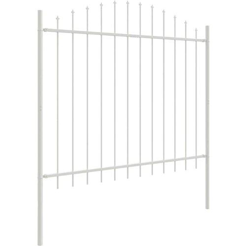 Ogradna Ograda s Lukastim Vrhom Bijela 3 4x1 5 m Čelik Slike