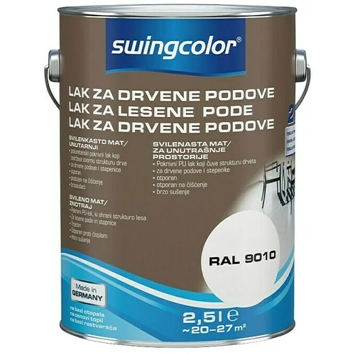 SWINGCOLOR Lak za drveni pod (Bijele boje, 2,5 l, Na bazi akrilata)