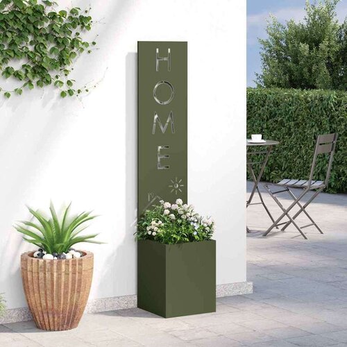 VidaXL Privatnost u vrtu Rezbarija Maslinovo zelena 32 x 140 cm Slike