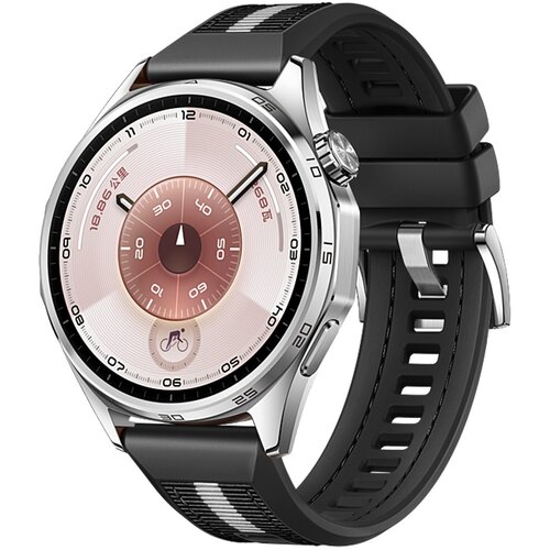 INF Združljiv s Huawei GT6 46mm Tkani silikonski pa&scaron;ček za uro Black, (5000085449) Cene