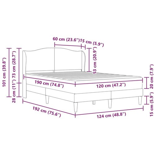  Okvir za krevet Tamnosiva 120 x 190 cm Bar&amp;scaron;un - Tamnosiva 120 x 190 cm Slike