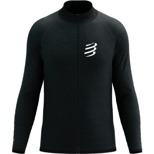  Majica Compressport Seamless Zip Sweatshirt Black Melange - S Cijene