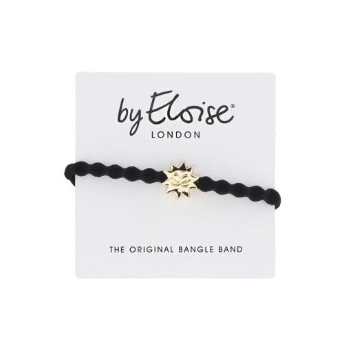 By Eloise London Bling Charms Gold Diamanté Sun Black elastika za lase Cene