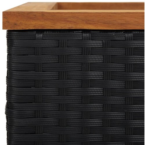  Sadilica crna 80 x 40 x 80 cm od poliratana Slike