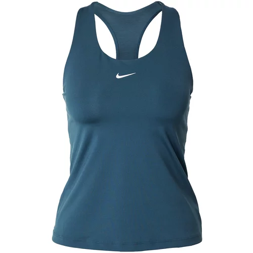 Nike Športni top 'SWOOSH' smaragd / bela
