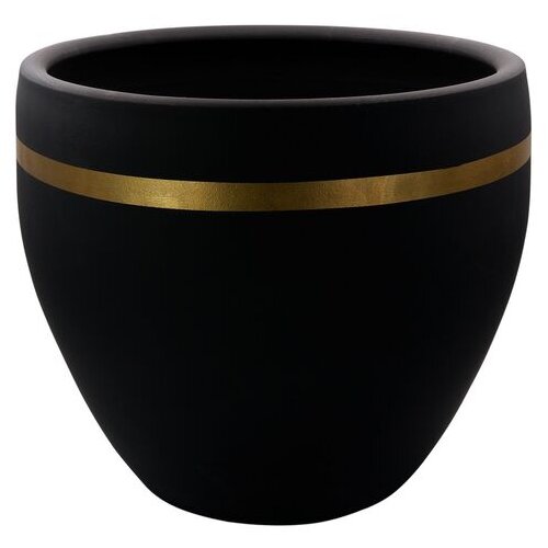 WALLXPERT decorative pot ibiza 23 black gold Slike