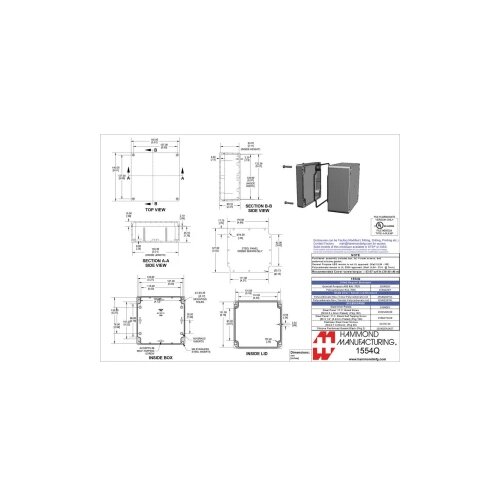 Hammond Electronics 1554QGY Univerzalno kućište ABS Siva 1 ST Cijene