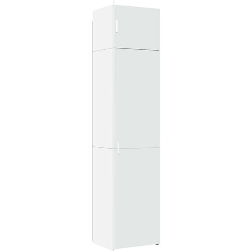 VidaXL Uski ormarić za pohranu bijeli 50x42,5x225 cm konstruirano drvo Slike