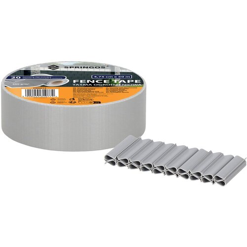  Svijetlo siva traka za ogradu 4,75 cmx 50 m 450 g/m2 20 kopča Slike