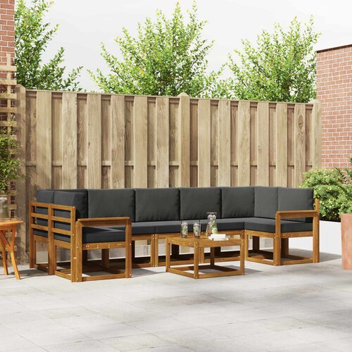 Set vanjskih sofa 8 kom. Prirodna i antracit Cene