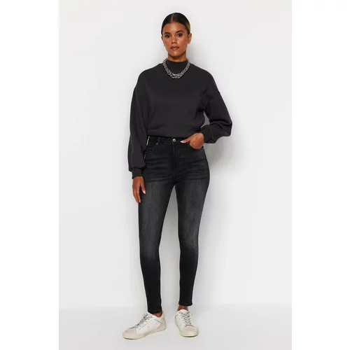 Trendyol Anthracite More Sustainable Normal Waist Skinny Jeans