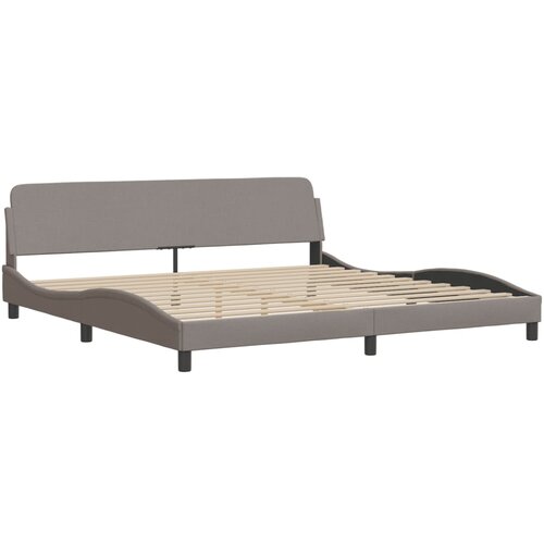 vidaXL Posteljni okvir z vzglavjem taupe 200x200 cm blago, (21067997) Cene