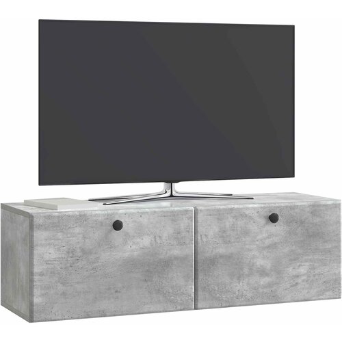  ormar za zid 98 x 31 x 30 cm Betonska siva Konstruirano drvo Slike