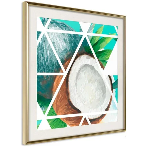  Poster - Tropical Mosaic with Coconut (Square) 50x50