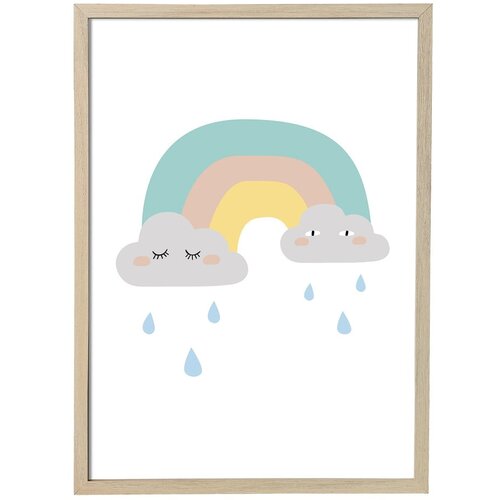 Bloomingville Mini Stenski plakat v naravnem okvirju Saida Frame, 55 x 75 cm Slike