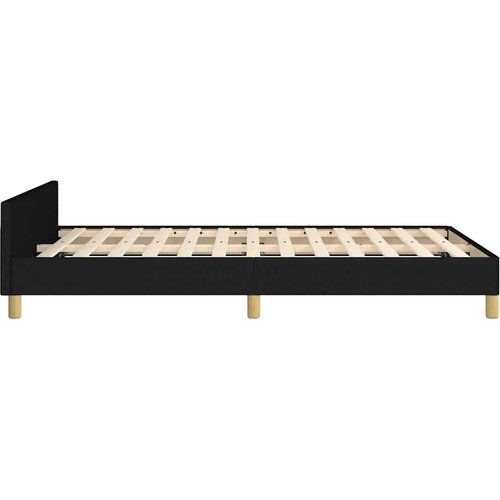 Okvir kreveta bez madraca crni 120 x 200 cm od tkanine Slike