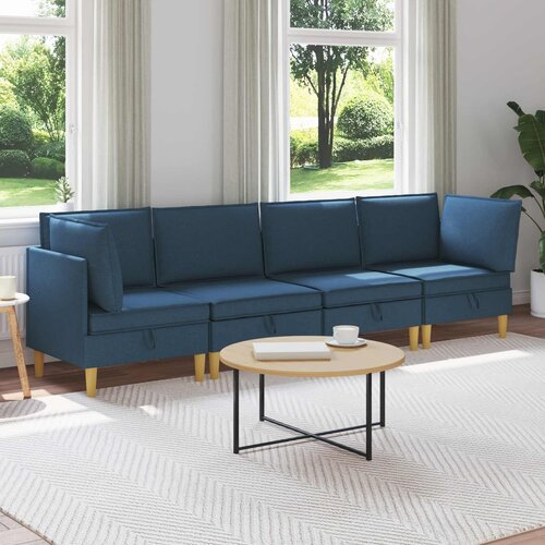  Modularni set sofe sa skladištem 4 pcs Plava Tkanina Cene