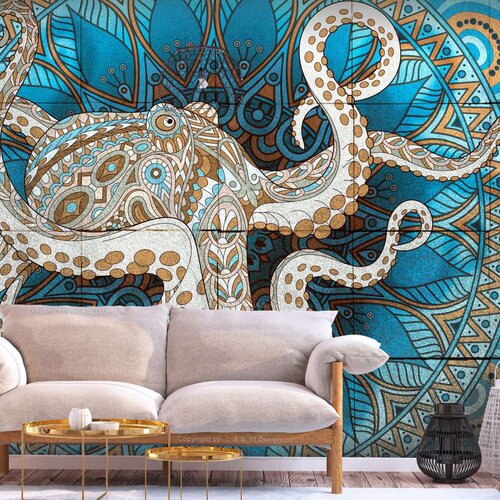 Samoljepljiva foto tapeta - Zen Octopus 245x175 Slike