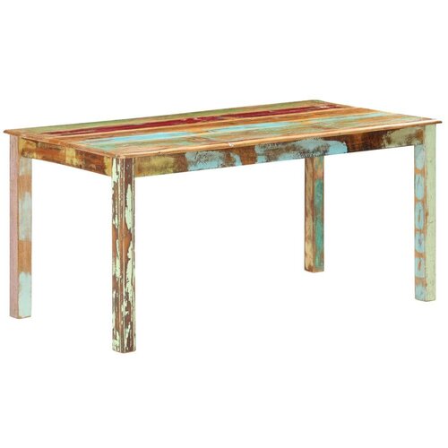  Blagovaonski stol od masivnog obnovljenog drva 160 x 80 x 76 cm Slike