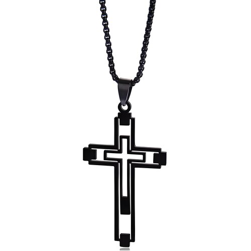 IZMAEL Ogrlica EM-34152 Cross - Crna Cene
