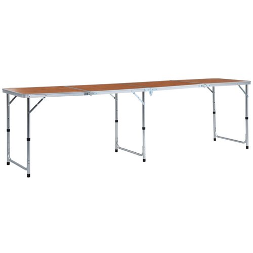 VidaXL Sklopivi stol za kampiranje aluminijski 240 x 60 cm Slike