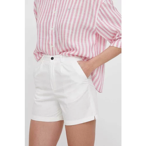 North Sails Kratke hlače za žene, boja: bijela, bez uzorka, visoki struk, 074776