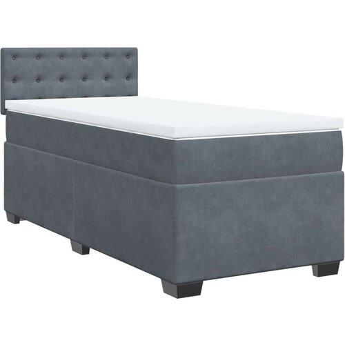 VidaXL krevet box spring s madracem tamnosivi za 1 osobu bar&amp;scaron;unasti Slike