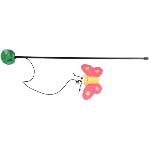 Flamingo igračka za mačke pecaljka happy butterfly dangler Slike