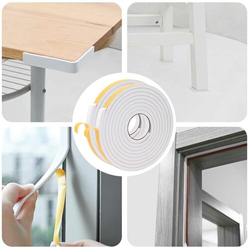  Samoljepljiva pjenasta traka 2 pcs Bijela 15mm x 5m CR pjena Cene