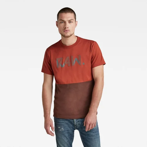 G-star T-shirt - G-star RAW 7411 C&S tee orange