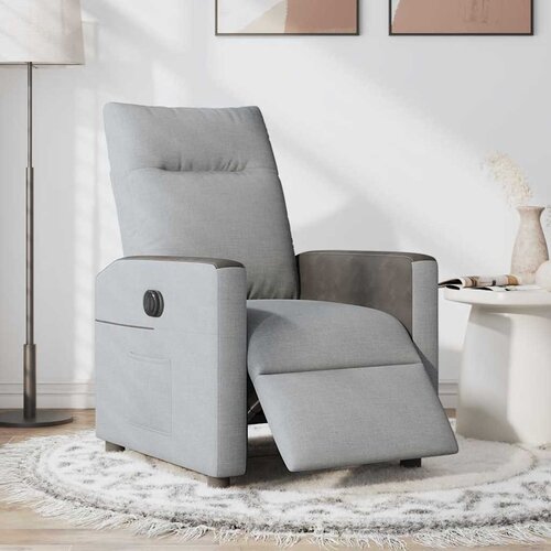 Maison Chic Električni naslanjač - Relax naslanjač svetlo sivo blago, (22061692) Cene