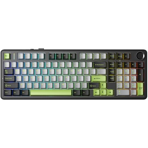 Aula F99 Pro Black+Grey+Green GrayWood RGB gasket keyboard Cijene