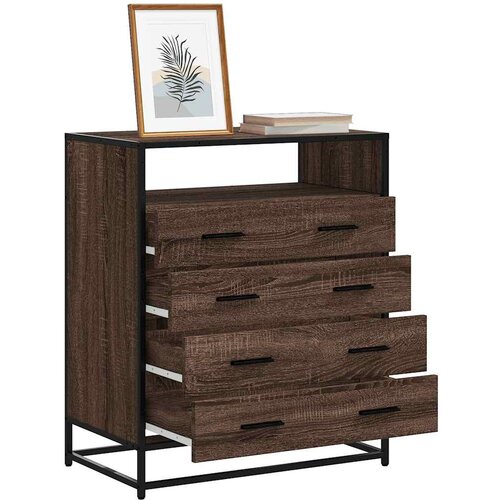 VidaXL Predalnik rjav hrast 70x41x70 cm inženirski les Slike