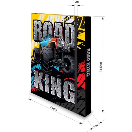 Fascikla SA GUMOM A4 3D BOX ROAD KING OP* Cene