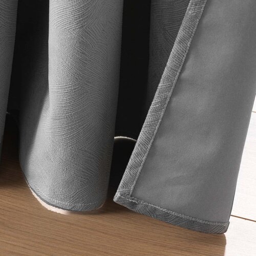 Douceur d int&amp;eacute;rieur Antracitno siva žametna zavesa 140x260 cm Olympe &amp;ndash; Slike