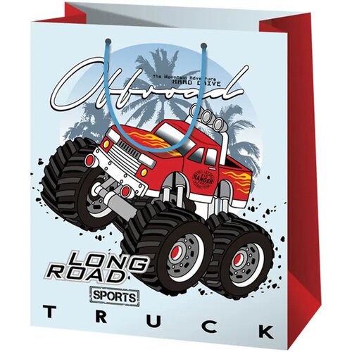Cardex Cardex: Vrečka za darila velikosti XXL z motivom Monster Truck, 33x15x44,5 cm Cene