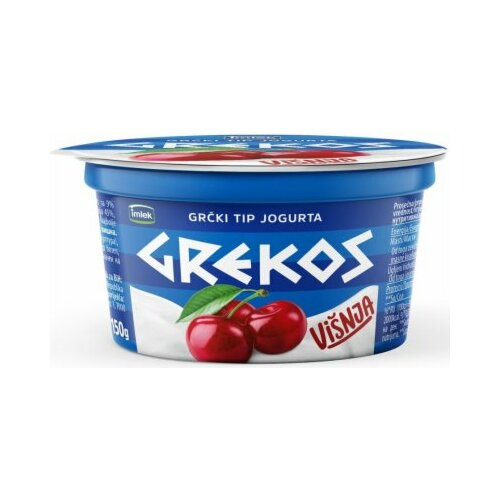 Mlekara Subotica Grekos grčki tip jogurta sa višnjom 150g čaša Slike