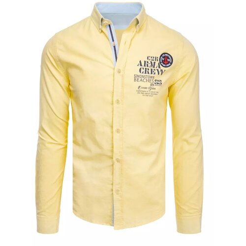 DStreet Men&amp;#039;s yellow shirt DX2246 Slike