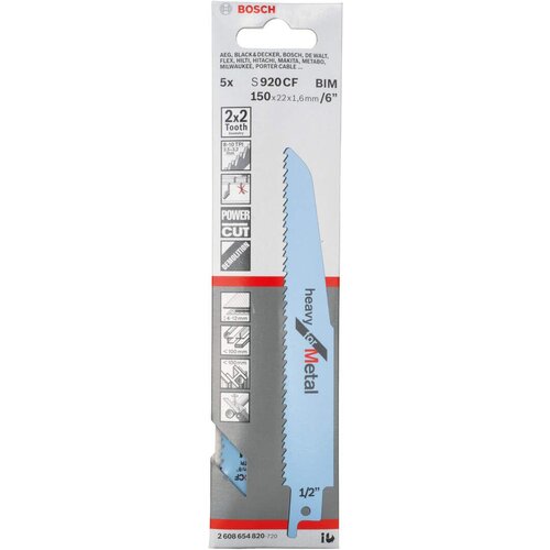 Bosch list univerzalne testere S 920 CF Heavy for Metal - pakovanje 25 komada - 2608653066 Slike