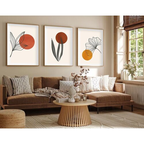 Wallity Uramljena slika Huhu215, 30x40 cm, 3 dijela Cijene
