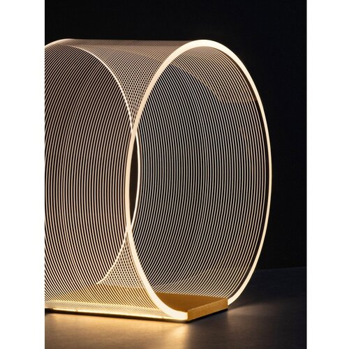 Nova Luce LED stolna lampa aluminijska s mogućnosti zatamnjivanja u zlatnoj boji sa sjenilom od akrilnog stakla (visina 28 cm) Valentin &amp;ndash; Slike