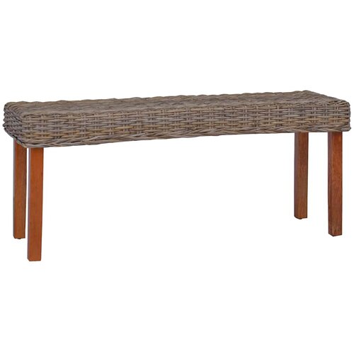  Klupa 110 cm od prirodnog ratana kubu i masivnog drva mahagonija Cene
