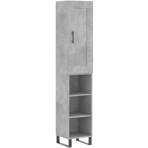Maison Chic Visoka omara - Komoda - Predalnik betonsko siva 34,5x34x180 cm inženirski les, (21718732) Slike